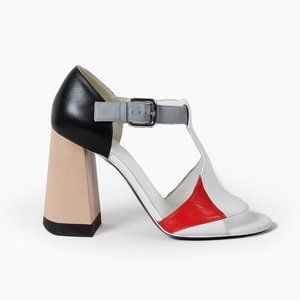 Jil Sander Colour Block Block Heel